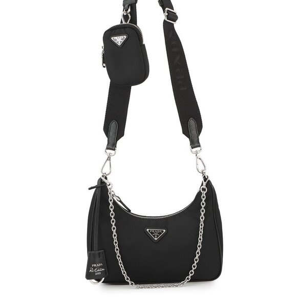 PRADA Re-Edition 2005 Re-Nylon Shoulder Bag Nylon Black 1BH204 - Picture 1 of 13